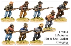 CWH004 Infantry In Hats And Shell Jackets Charging