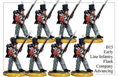 B015Early Line Infantry Flank Company Advancing