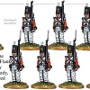B017Early Line Infantry Flank Company Shouldered Arms