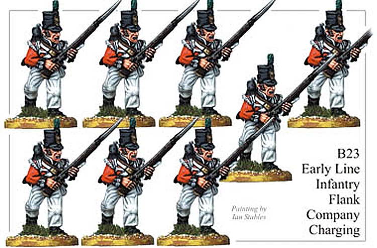 B023Early Line Infantry Flank Company Charging