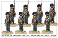 B070 Highlander Centre Company In Trews Shouldered Arms