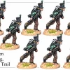 B082 Riflemen Running At Trail