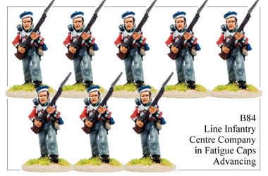 B084 Line Infantry Centre Company In Fatigue Caps Advancing