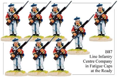 B087 Line Infantry Centre Company In Fatigue Caps At The Ready