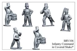 BRV106 British Infantry In Shell Jackets & Covered Shakos Command