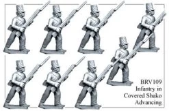 BRV109 British Infantry In Shell Jackets & Covered Shakos Adavncing
