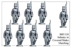 BRV110 British Infantry In Shell Jackets & Covered Shakos Marching