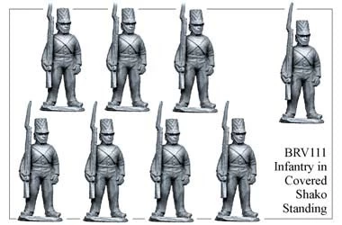 BRV111 British Infantry In Shell Jackets & Covered Shakos Standing