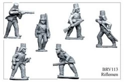 BRV113 British 60th Rifles Wearing Covered Shako With Curtain