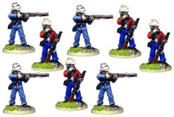 BRV209 British Infantry In Shell Jacket & Wicker Helmet Firing