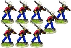 BRV210 British Infantry In Shell Jacket & Wicker Helmet Advancing