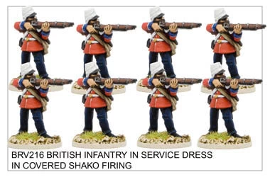 BRV216 British Infantry In Service Dress And Covered Shako Firing - Image 2