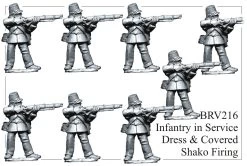 BRV216 British Infantry In Service Dress And Covered Shako Firing