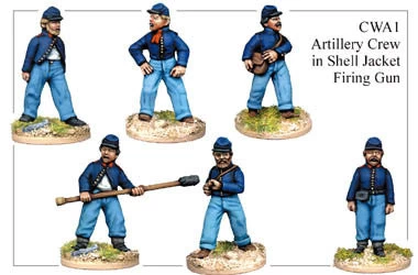 CWA001 Artillery Crew In Shell Jackets Firing Gun - Image 2