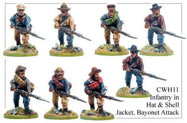 CWH011 Infantry In Hats And Shell Jackets Attacking
