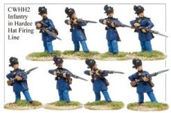 CWHH002 Infantry In Hardee Hats And Frock Coats Firing Line