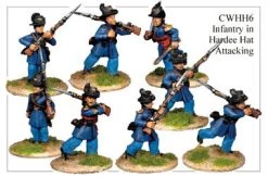CWHH006 Infantry In Hardee Hats And Frock Coats Attacking