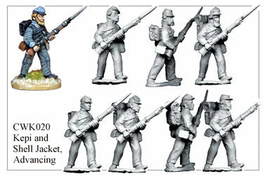 CWK020 Infantry In Kepi And Shell Jacket Advancing