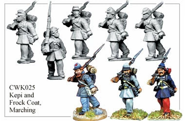 CWK025 Infantry In Kepi And Frock Coat Marching