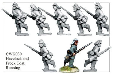 CWK030 Infantry In Havelock And Frock Coat Running