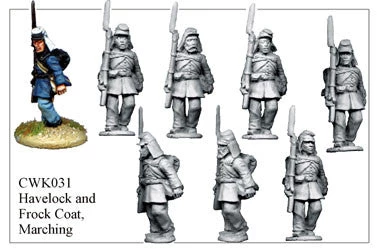 CWK031 Infantry In Havelock And Frock Coat Marching