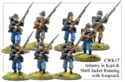 CWK017 Infantry In Kepi And Shell Jacket Running