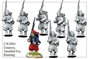 CWZ001 Zouaves In Tasseled Fez Running