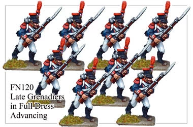 FN120 - Late Grenadiers In Full Dress Advancing