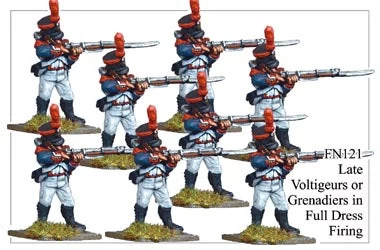 FN121 - Late Grenadiers In Full Dress Firing