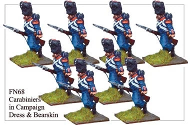 FN068 - Light Infantry Carabiniers In Campaign Dress And Bearskins Running