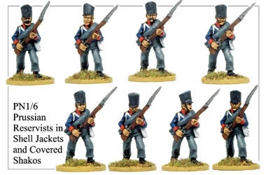 PN016 Reservists In Shell Jackets And Covered Shakos