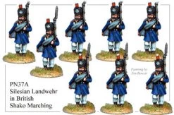PN037A Silesian Landwehr In British Shako Marching