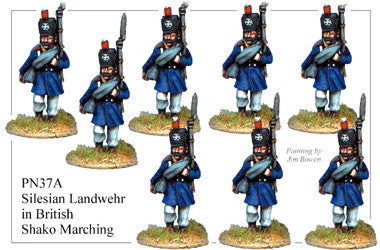 PN037A Silesian Landwehr In British Shako Marching