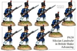 PN039 Silesian Landwehr In British Shako Advancing