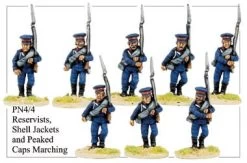 PN044 Reservists In Shell Jackets And Peaked Caps Marching