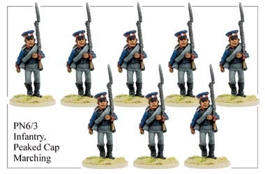 PN063 Infantry In Peaked Cap Marching