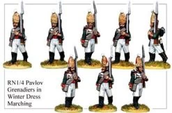 RN014 Pavlov Grenadiers In Winter Dress Marching