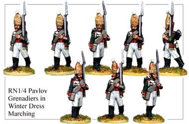 RN014 Pavlov Grenadiers In Winter Dress Marching