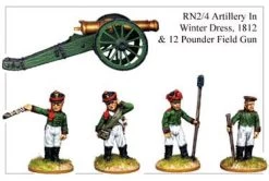 RN024 Artillery In Winter Dress 1812 And 12pdr Field Gun