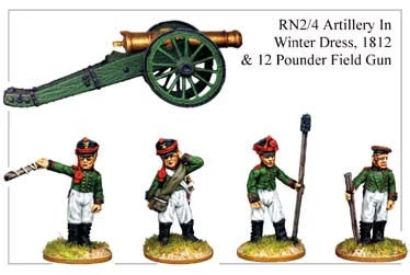 RN024 Artillery In Winter Dress 1812 And 12pdr Field Gun