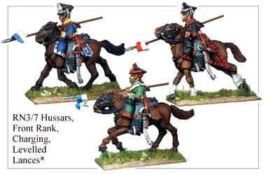 RN037 Hussars Charging In Front Rank, Levelled Lances