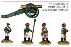 RN048 Artillery In Winter Dress 1812 And 12pdr Field Gun