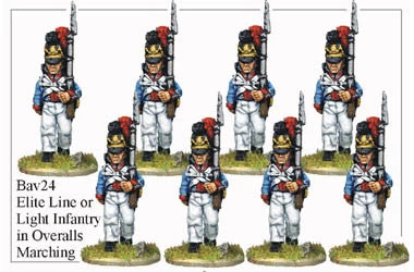 BAV024 Elite Line Or Light Infantry In Overalls Marching